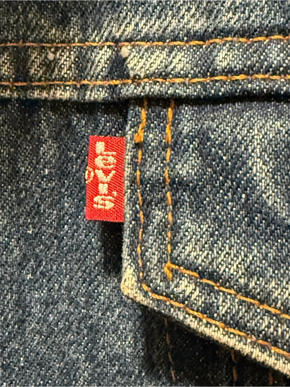 Levi's Blue Denim Jacket with White Sherpa Lining Mens Size Large